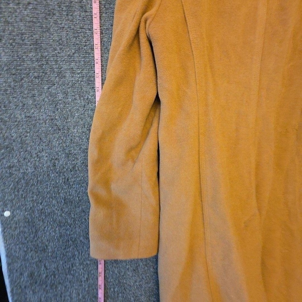 Banana Republic Coat Womens L Brown Wool Single Breasted Overcoat Lined Twill - Picture 13 of 14
